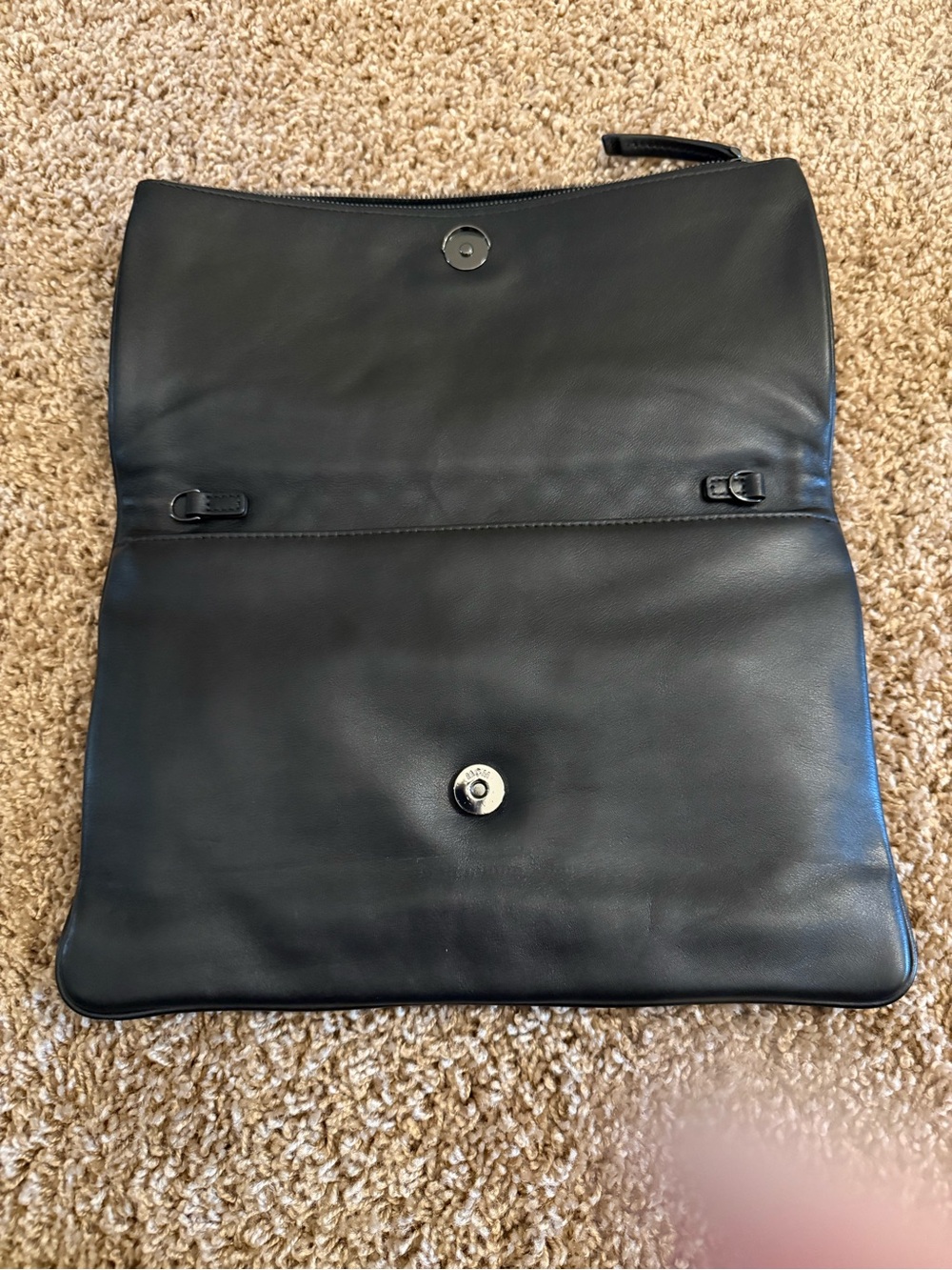 MCM Black Studded Foldover Clutch - Picture 5 of 12